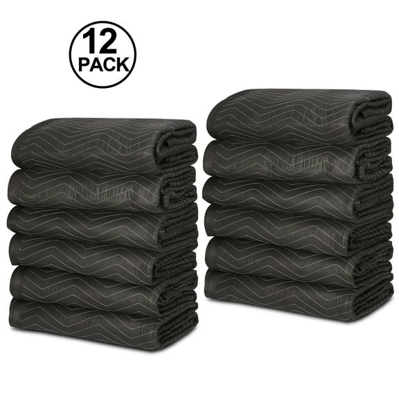 YANG2，12 Heavy Duty Moving Packing Blankets Ultra Thick Pro 72" x 80" Furniture Pads