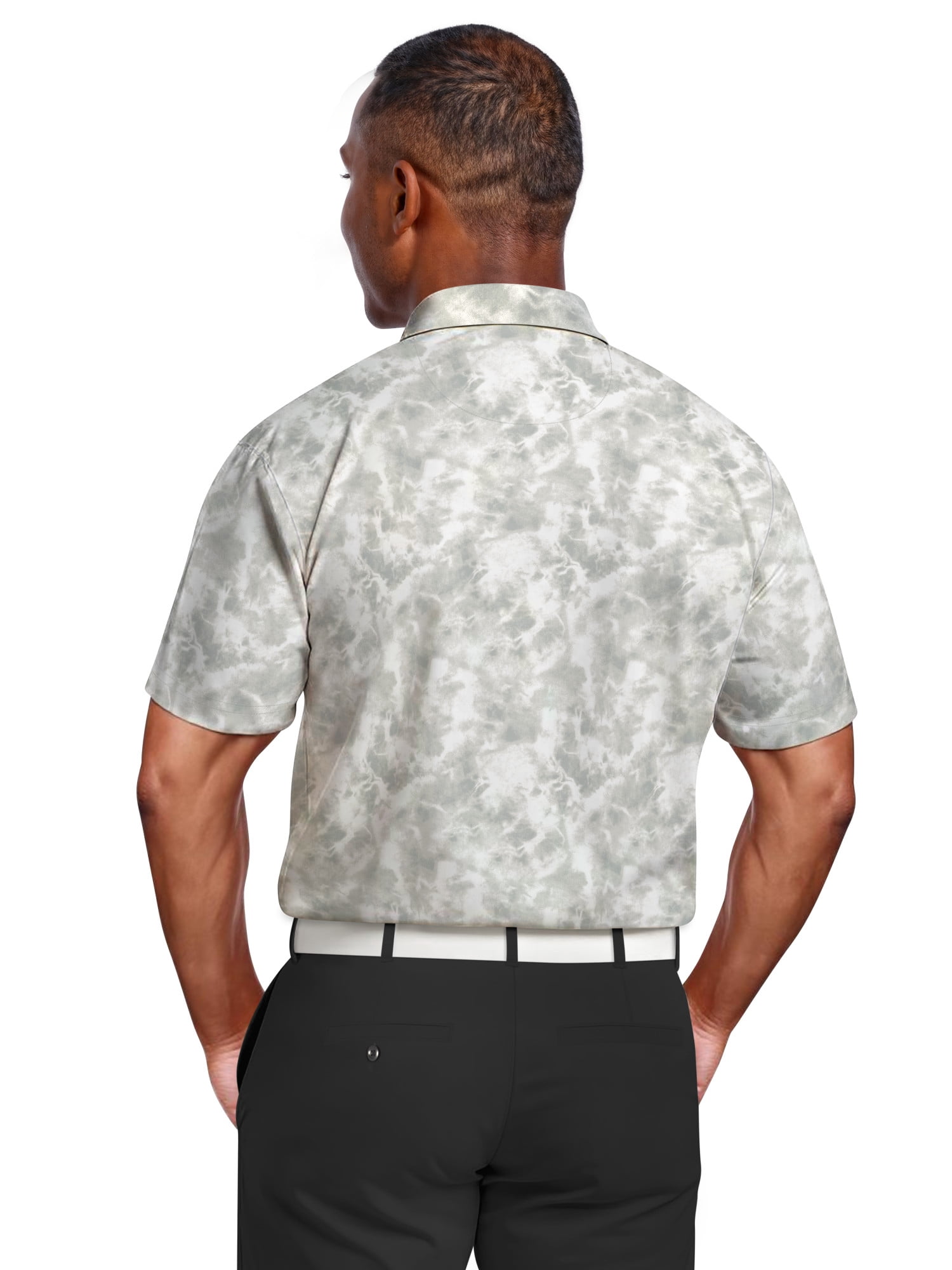 Ben Hogan Men's & Big Men's Performance Watercolor Camo Short Sleeve Golf Polo Shirt, Sizes S-5XL