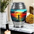 thumbnail image 7 of SABURIAL Fishing Urn - Memorial Funeral Urn - Tiny Urns For Human Ashes Adult Man - Decorative Burial Urns - Combo Of 10 Inch & 3 Inch, 7 of 7