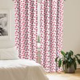 thumbnail image 3 of Ambesonne Cherry Window Curtains, Simplistic Red Berry Pattern, Each 28" W x 63" L, Dark Coral Charcoal Grey, 3 of 5