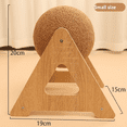 thumbnail image 4 of Interactive Cat Scratcher Toy with 360° Rotating Ball - Hemp Rope-Wrapped Scratching Post for Nail Grinding, Durable Sisal Material, Triangular Stable Structure, Dual-Function Self-Play & Claw Care,, 4 of 4