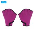 thumbnail image 3 of Unique Bargains Gants de Natation en Toile Gants de Résistance à l'Eau Accessoires d'Entraînement Rose Rouge, m, 3 of 7