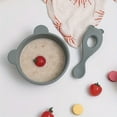 thumbnail image 2 of 1 Set, Baby Silicone Bowl, Baby Feeding Tableware, Feeding Silicone Tableware Set Bowl Spoon Set, 2 of 4