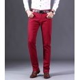 thumbnail image 1 of REDHOTYPE Jean Classique pour Homme Affaires Décontracté Droit Denim Extensible Pantalon, 1 of 8