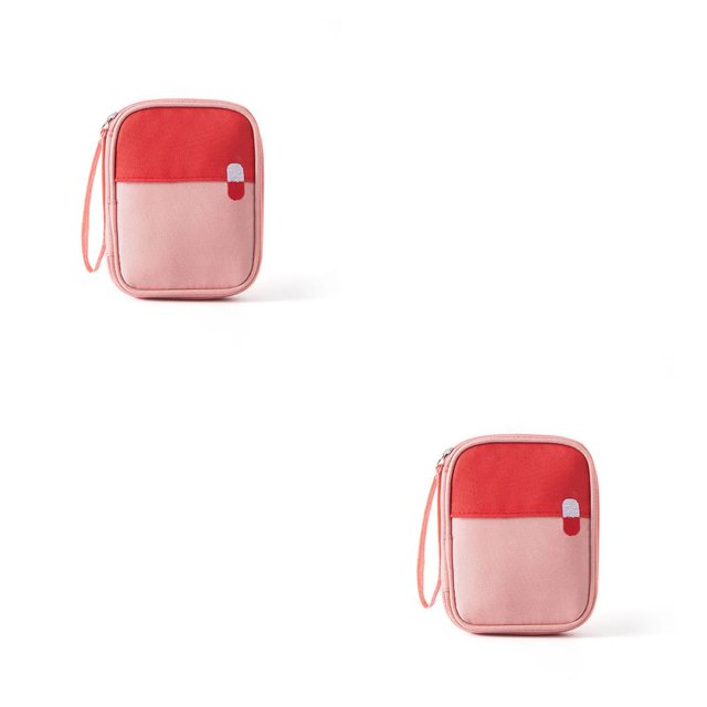 Advancent Bolsa de kit de emergencia Estuche de camping impermeable vacío con bolsillos Paquete de escalada Trekking Organizador Hogar Escuela Rosa Rosa 2piezas Advancent CBP215091