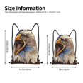 thumbnail image 2 of Sikiie Eagle With USA Flags Drawstring Backpack Drawstring Bags, Draw String Back Bag for Sports, Gym, Travel, Swimming, Beach-Small, 2 of 6