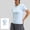 Blue, variant on Womens Workout Tops Short Sleeve Crew Neck Yoga Pilates Breathable Athletic Gym Running Shirts White