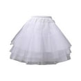 thumbnail image 4 of Yunhgft Hoopless Petticoat Skirt Crinoline Underskirt Flower Girls Petticoat for Cosplay white, 4 of 9
