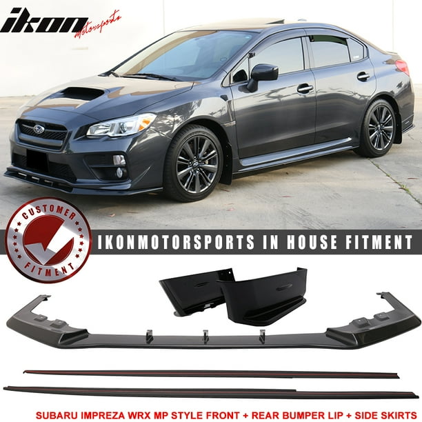 Fits 15 17 Subaru Impreza Wrx Sti Mp Style Front Rear Bumper Lip Side Skirt Walmart Com