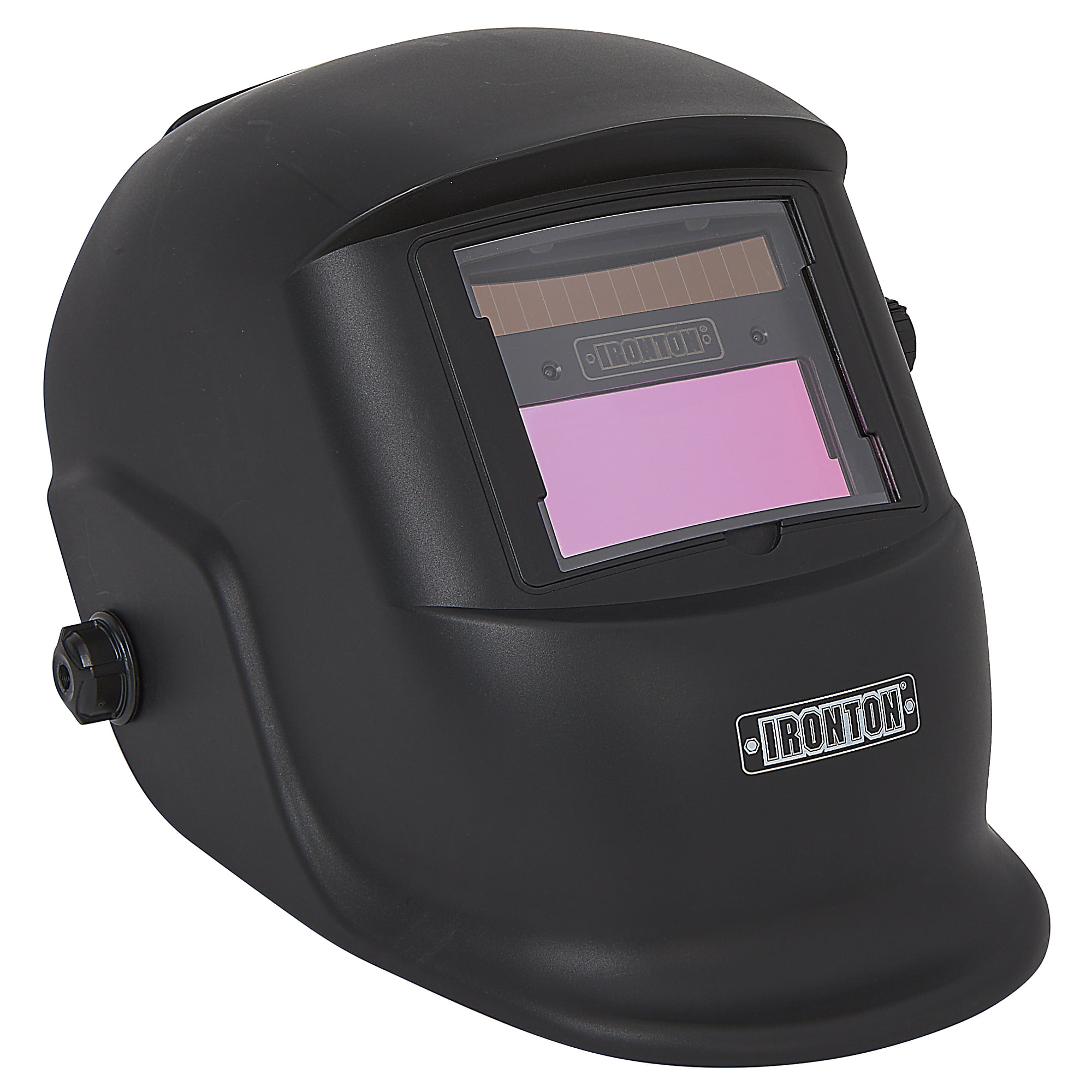 Ironton Auto-Darkening Welding Helmet with Grind Mode, Matte Black, Large