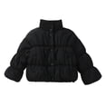 thumbnail image 2 of LOVZFMLL Vestes pour Filles Veste d'Hiver Unie à Manches Longues avec Capuche pour Enfants 5-6 Ans, 2 of 6