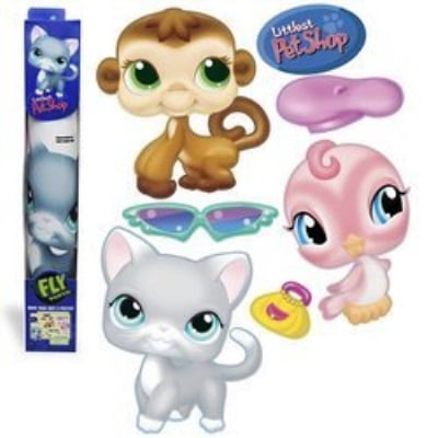 Littlest Pet Shop Flypaper; Cat, Bird, Monkey