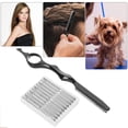 thumbnail image 1 of Black Steel Hair Cutting Razor with Replacement Blades 11 Pieces Set for Comfortable Trimming, 1 of 8