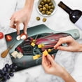 thumbnail image 4 of Cars Cutting Board, Modern Era Sports Car Designed for Spirited Performance and Fast Speed Racing Print, Decorative Tempered Glass Cutting and Serving Board, Wine Bottle Shape, Grey Red, by Ambesonne, 4 of 5