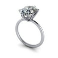 thumbnail image 2 of 2.00 Ct Stunning Solitaire Oval Natural Moissanite Engagement Rings for her Solid 18K White Gold, 2 of 5