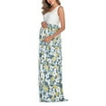thumbnail image 4 of Falda de maternidad sin mangas para mujer, vestido de moda con estampado de flores, liquidación por menos de 5, 4 of 7