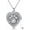 4. April - White, variant on Sterling Silver/10k/14k/18k White Gold Heart-Shaped Paw Print Urn Necklace Keepsake with Birthstone Jewelry for Pets Ashes to Commemorate Your Beloved Dogs Cats