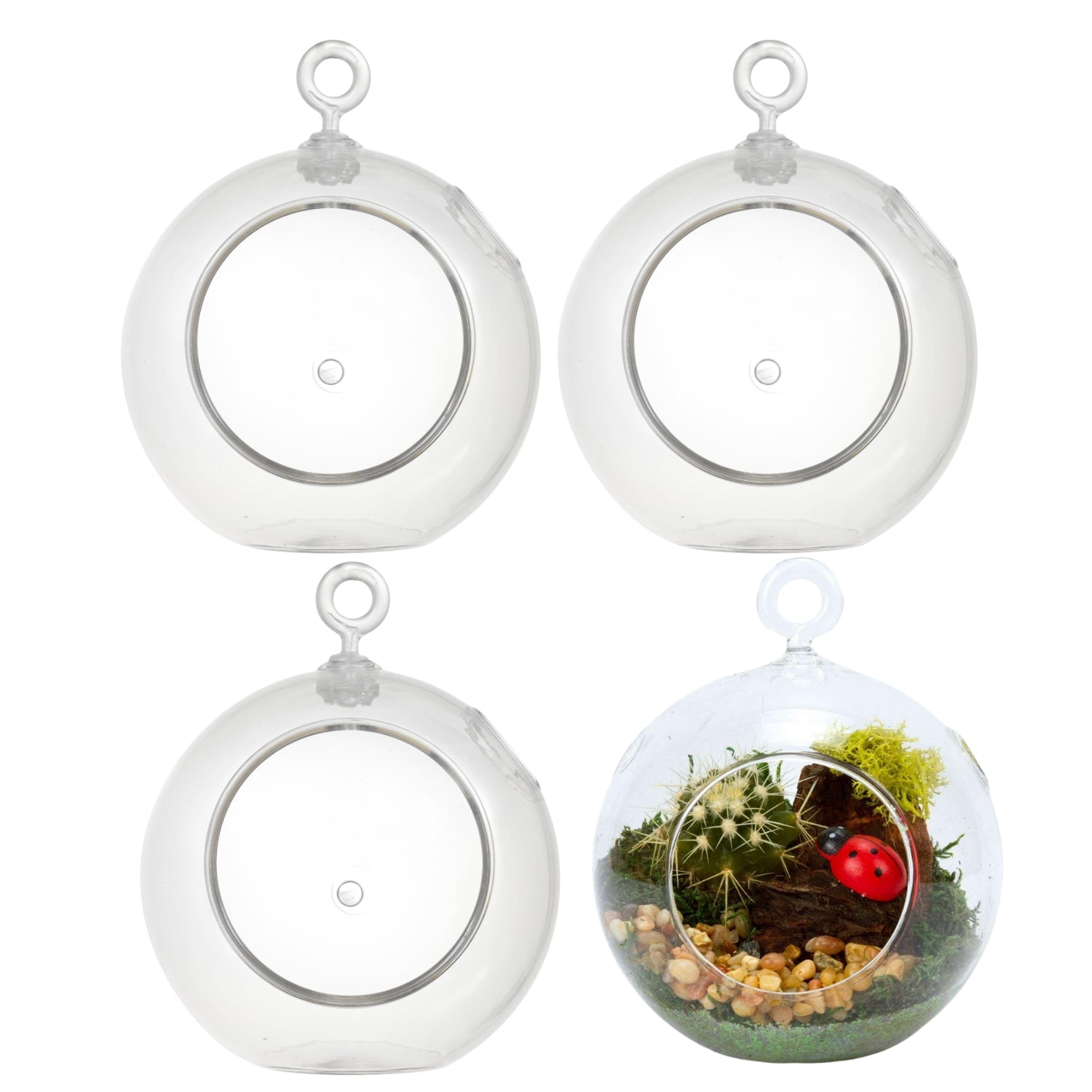 Clear Plastic Terrarium Globes, 4.5in. DIY Hanging Planter Stand Kids
