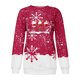 thumbnail image 4 of Camisas Navideñas Mujer Moda O-Cuello Navidad Mangas Largas Tops Blusa Pullover Sudadera Odeerbi  ODB121441, 4 of 5