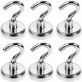 thumbnail image 1 of Heavy Duty Hooks For Model Making, Neodymium Hooks 34Kg Pulling Force, Strong Magnetic Hooks With High Quality For Bulletin Boards And Various Uses, Easy Assembly Without Drilling, 6 Pieces, 1 of 5