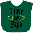 thumbnail image 3 of Inktastic I Love My Papa- Hearts Boys or Girls Baby Bib, 3 of 4