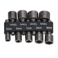 thumbnail image 1 of Noref 9Pcs Socket Bit 1/4in Tige Hexagonale Chrome Vanadium Acier Tournevis Prises avec Support de Stockage, 1/4in Hexagonale Prise Ensemble, Prise de Tournevis, 1 of 8