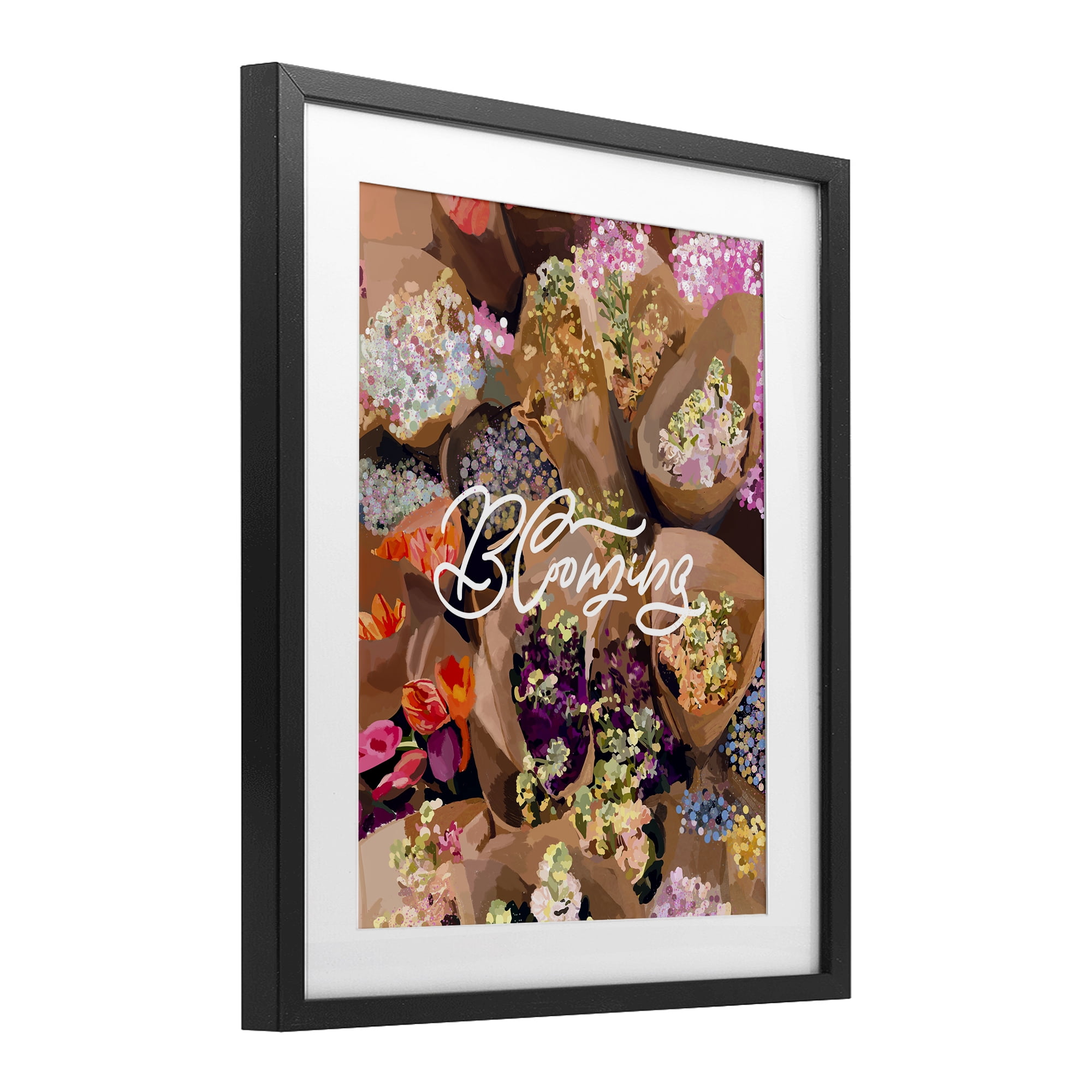 Stupell Industries Blooming Spring Bouquets Black Framed Print Under Glass, design by Amelia Noyes