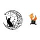 thumbnail image 5 of Escultura De Pared De Resina De Metal Con Diseño De Gato Negro Místico Y Carpa, Figura De Animal Chino Moderno Para Decoración Del Hogar, Oficina, Dormitorio Y Escritorio., 5 of 8