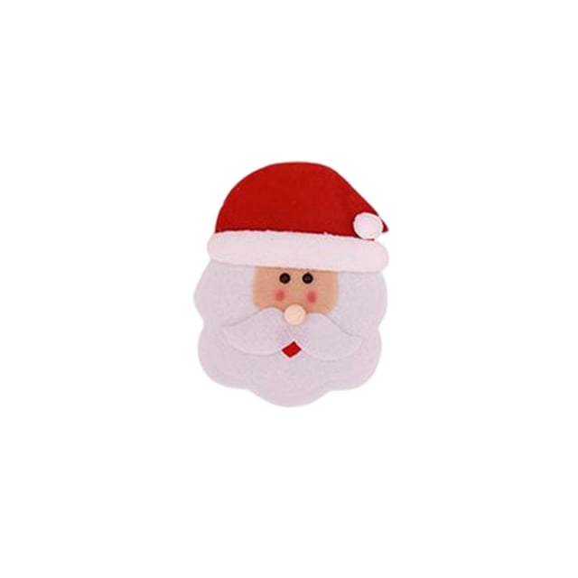 Soporte para cubiertos de Navidad, nuevo Papá Noel, muñeco de nieve, alce, múltiples estilos, tenedor, cuchara, bolsas, regalo, cubiertos, Kits de decoración para fiestas cara redonda/Papá Noel Bewildely HA070140-01B