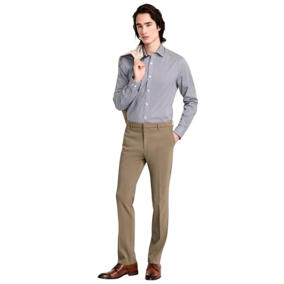 Tommy Hilfiger Mens Modern fit Dress Pants 34 / 34 Green Solid Stretch