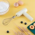 thumbnail image 2 of Cordless Hand Mixer, One Touch Off Handheld Electric Whisk with 3 Speed Modes, Hand Held Egg Beater with 2 Detachable Stir Whisks (White）, 2 of 5
