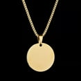 thumbnail image 4 of 20/25/30/35mm Necklaces Women's Stainless Steel Round Circle Silver/Gold/Black, 4 of 8