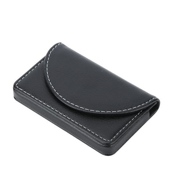 Tarjetero de Cuero para Tarjetas de Presentación, Cartera Ligera Portátil, Estuche de Crédito