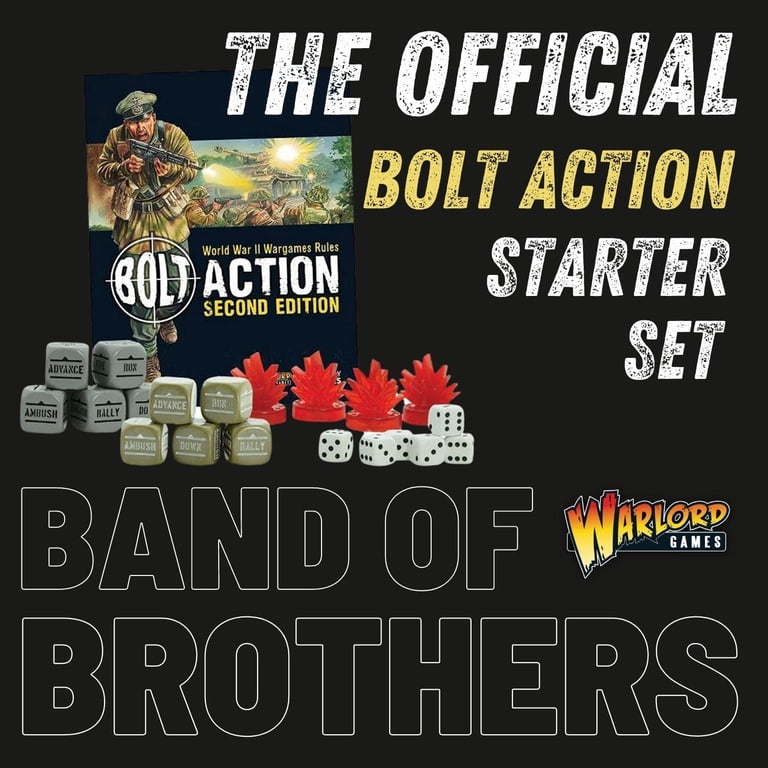 Warlord Games Bolt Action Dice Set - Allied Star D6 Pack - Olive Drab With White Inscription