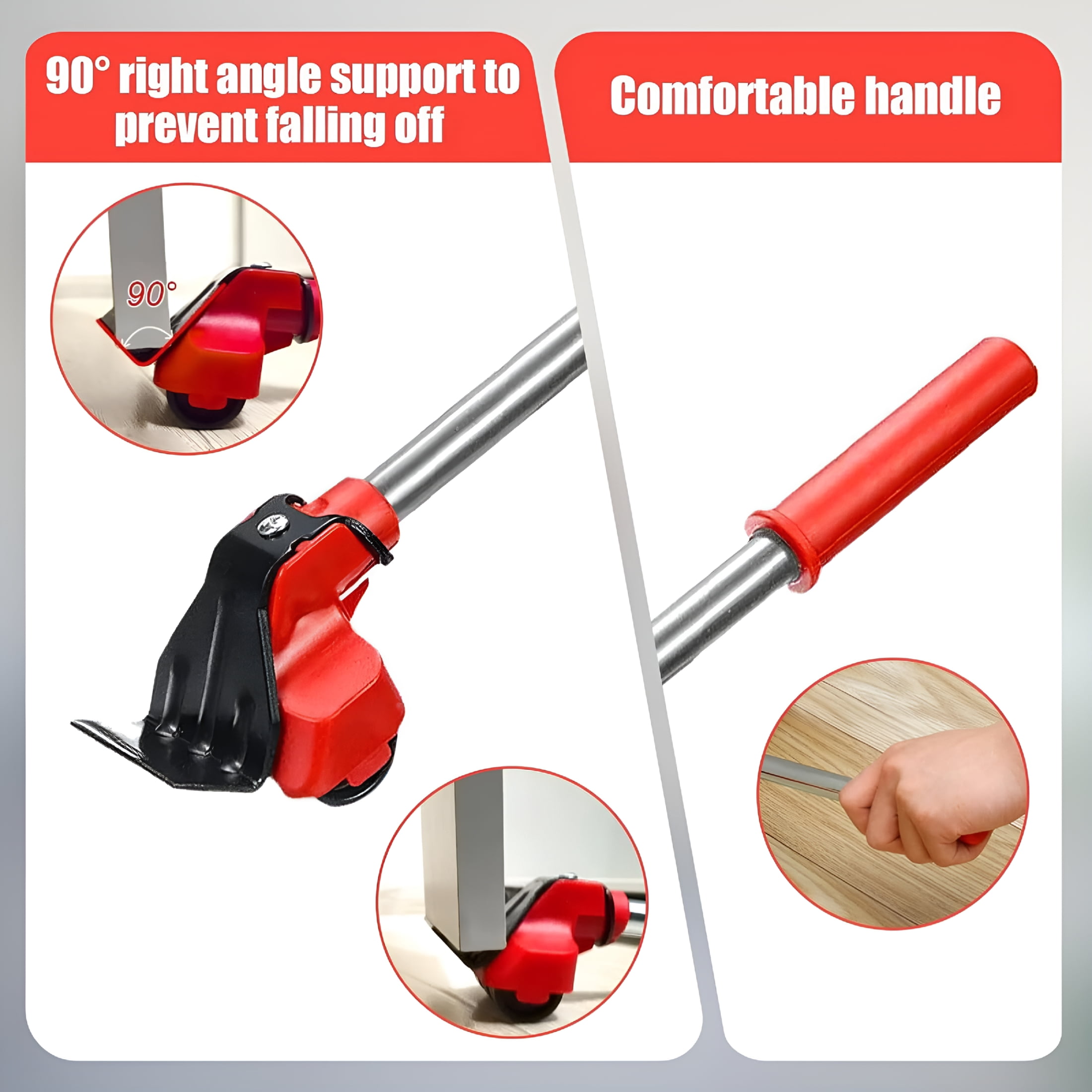 XIBUFE Furniture Lift Mover Tool Set,Heavy Duty Furniture Lifter With 4 Sliders with 360°Swivel,Moving Lifting for Home,Office,Sofas,Beds,Refrigerators More Heavy Furniture,Effort-Saving Design