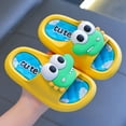 thumbnail image 2 of LIIPEE Girls Boys Slippers Summer Fashion Cartoon Open Toe Non- Soft Sole Flip Flops On Water Shoes Kids Versatile Pool Slipper,Yellow,2.5-3 Years, 2 of 4