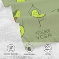thumbnail image 4 of SKYSONIC Hand Towels Yogo Avocadoes Patterned 2 PCS, Cotton Bath Towel for Drying Face Hands Body ,Absorbent Lightweight Towels for Bathroom Ktichen Travel Gym, 16"x28", 4 of 7