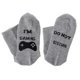 thumbnail image 1 of Calcetines tobilleros largos de algodón Unisex para hombre y mujer, con palabras divertidas, parte inferior, amante del jugador G, 1 of 5