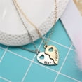 thumbnail image 4 of Pack de 2 Collares Collares de Amistad para Niñas Cadena Colgante de Cumpleaños (Oro Plata) Metal Plata Oro, 4 of 6