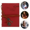 thumbnail image 2 of Shisuyan Classic Retro Vintage Style PU Cover String Key Bound Blank Notebook Notepad Travel Journal Diary Sketchbook (Red), 2 of 8