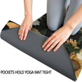 thumbnail image 3 of Black White Flower Sunflower Pattern Hot Yoga Mat Towel Non Slip for Hot Yoga - Quick-Drying Yoga Mat Cover with 4 Corner Pockets with Travel Bag - Hot Yoga Towel Non Slip 74"x26", 3 of 6