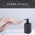 thumbnail image 5 of Bath Square Resin Hand Soap & Lotion Dispenser Stone Effect 9 FL OZ Black, 5 of 6