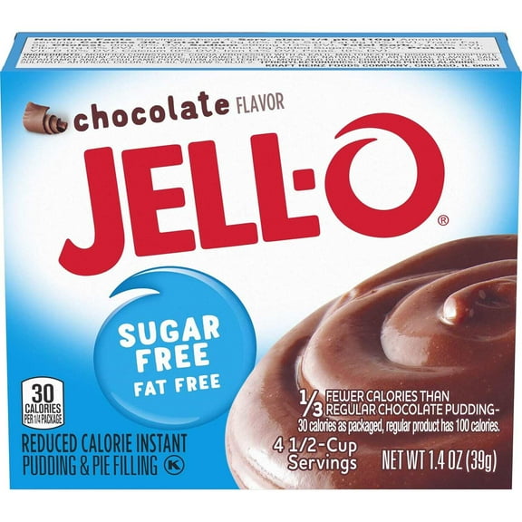 Jell-O Sugar Free Instant Pudding  Pie Filling, Chocolate, 1.4 Ounce Pack of 4-5092122738