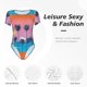 thumbnail image 4 of Balery Beach with Palm Trees Body de cuello redondo de manga corta para mujer Tops de manga corta Tops básicos-Medium, 4 of 7