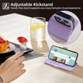 thumbnail image 2 of Allytechgroup Wallet Phone Case for Google Pixel 6 Pro, PU Leather Cards Slots RFID Blocking Flip Cover Metal Strap Hand Wrist Shockproof Stylish Case for Women Girls, Purple, 2 of 8