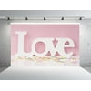 GreenDecor 7x5ft Pink Love Backdrops for Photographers Valentine's Day Love Background Photo Booth Props