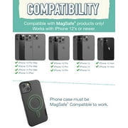 Smartish Wallet for MagSafe iPhones - Side Hustle - Slim Detachable Magnetic Card Holder for Apple iPhone 14/13/12 Models - Black Tie Affair