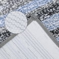 thumbnail image 4 of Unique Bargains Striped Bathroom Mat Soft Non-Slip Quick Dry Bath Rugs Grey 20" x 32", 4 of 7
