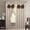 Beige, variant on Elegant Comfort Aurora Jacquard Look Curtain Panel Set with Attached Valance 54" X 84 inch (Set of 2), Beige
