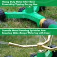 thumbnail image 3 of [2 Pack] RESTMO 3-Arm Metal Sprinkler with Wheel Base, 360 Degree Automatic Rotary Lawn Sprinkler System for Garden Plant, Flower, 3 of 7